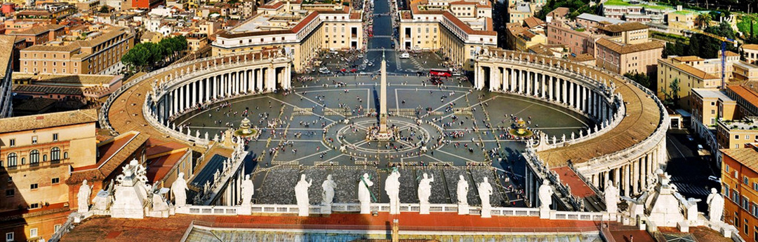 St. Peter's square: Aerial view of St. Peter's Square, Rome